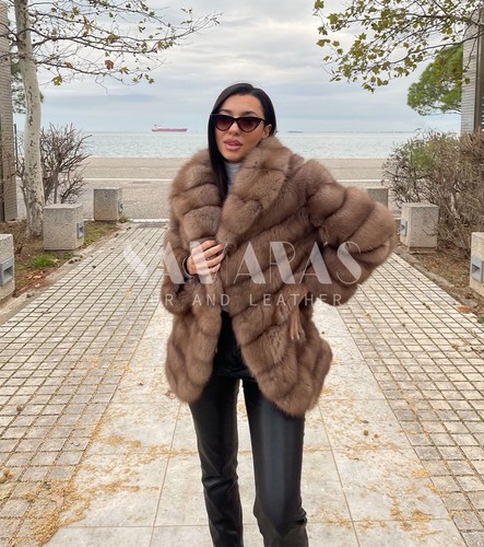 Luxury real sable fur - real, jacket