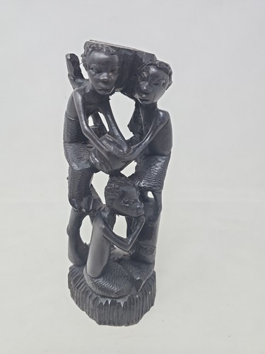 Ebony ujamaa tree sculpture - ebony,