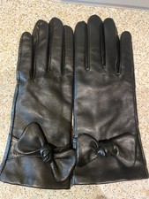 Dents leather Gloves with Bows