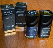 CHANEL Le Vernis Nail Polish 681 Fortissimo & Le Top Coat. USED ONCE.