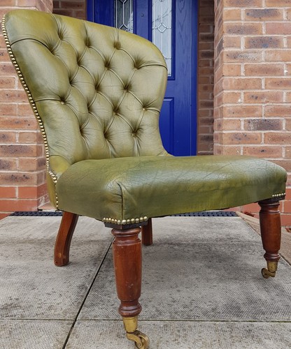 Superb antique tufted leather - superb,