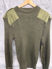 British Army Surplus Olive Green Wool Jumper - Grade 1