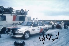 Stig Blomqvist Hand Signed 12x8 Photo Rally Autograph Audi