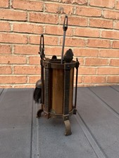 Copper & Wrought Iron fireside companion set - Arts & crafts, Vintage and Rare