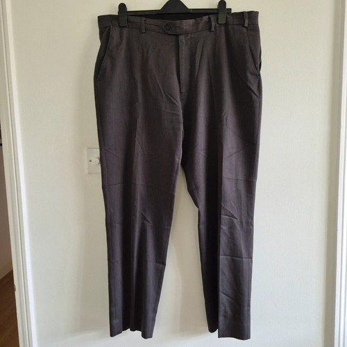 Dark pinstripe trousers - trousers, 40w