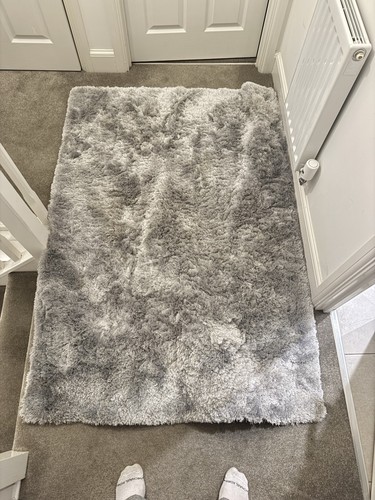 Dunelm fluffy grey - fluffy, rug