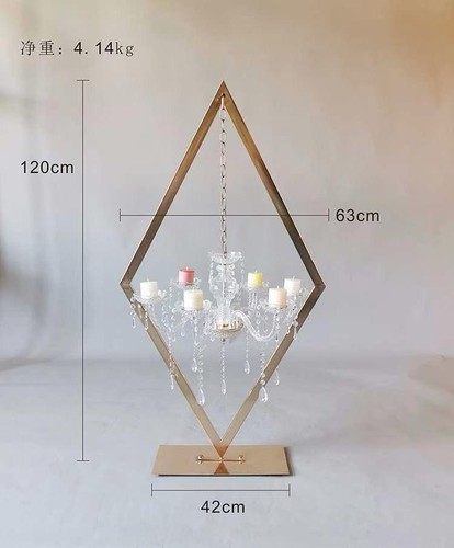 Metal candelabra acrylic - metal,