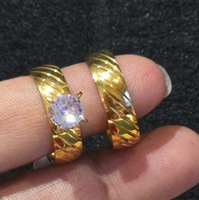 22ct gold polished - polished, plated