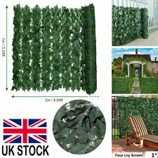 9m Artificial Faux Ivy Leaf Hedge Roll Privacy Screening Garden Wall Fence Cover