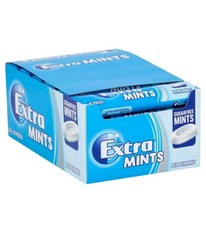 EXTRA MINTS SUGARFREE PEPPERMINT. 24 ROLLS. WRIGLEY'S.BEST BEFORE 10/02/2026