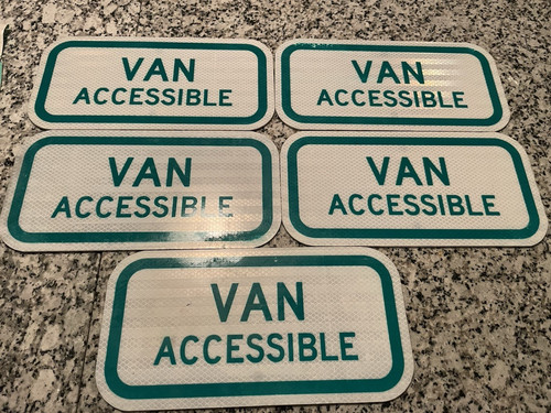 Ada handicapped signs van - 5, signs: