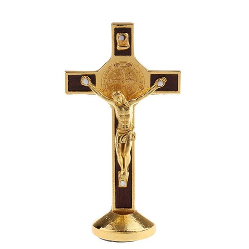 Alloy crucifix christ statue - alloy,