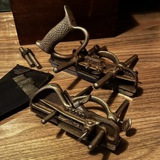 Antique Record Combination Plough Hand Planes No 044 043 Set Bundle, Vintage