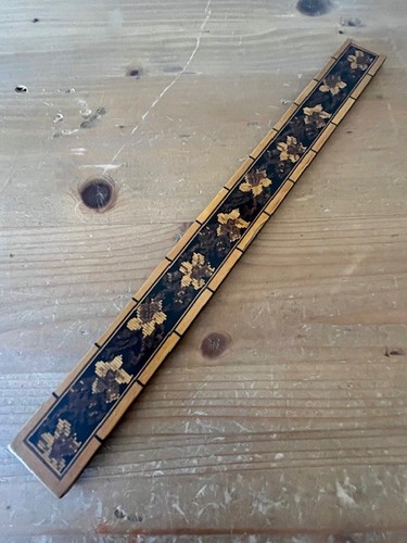 Antique tunbridge ware ruler - antique,