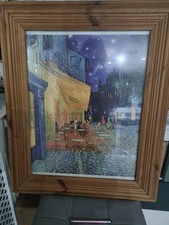 Large Picture Wood Frame  Beautiful Picture Vgc