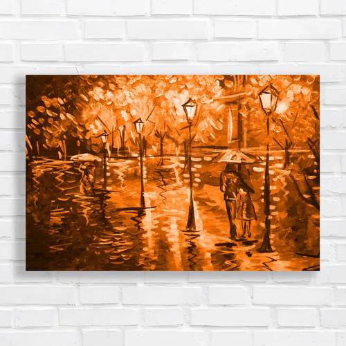 Couple walking park orange - walking,