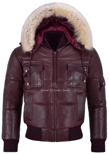 Men puffers hooded bomber - puffers,