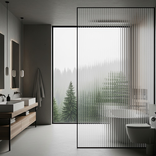 Reeded glass film fluted - reeded,