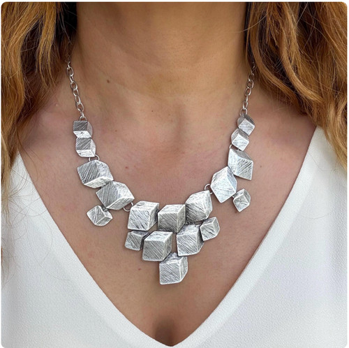 Modernist silver pendant - modernist,