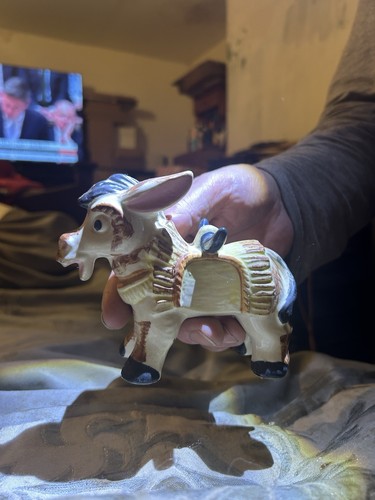 Ceramic donkey figure - ceramic,