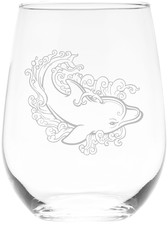 Dolphin Wave 17 oz. Stemless