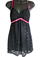 La Senza black lace pink