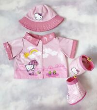 Build A Bear, Hello Kitty Sanrio, Pink Raincoat,  Hat & Wellies. A 625