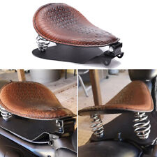 Aligator Leather Motorcycle Springs Solo Seat For Harley Softail Chopper Bobber