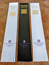 National Trust Scotland 3 ??? Leather Bookmark Bundle SHORTENED TASSELS!! B20