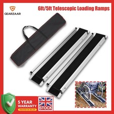 5ft & 6ft Long Telescopic Car Ramps - Extended Lip for Easy Loading UK