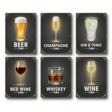 Vintage Style Metal Bar Signs