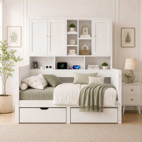 3ft single wooden - wooden, daybed