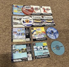 Playstation 1 Bundle PS1 video Games Pal X4 Rugrats , Colin McRae, Touring Cars