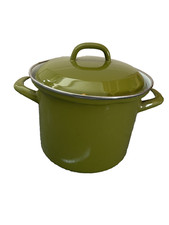  Enameled Green Metal Stew /