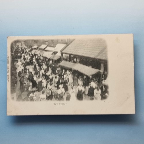 Market drayton postcard - market, 1904