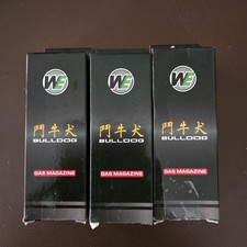 3 x WE Airsoft Magazine Bulldog 3PX4 Pistol 20 Rd Black Green Gas Type 6mm bb's
