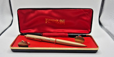 Real Diamond Cut Ballpoint Pen and Cufflinks Set vintage