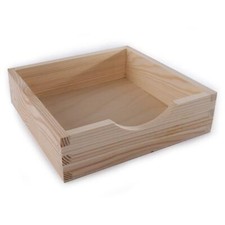 Wooden Napkin Holder Dining Table Restaurants Bar Top Caddy Tissue Dispenser