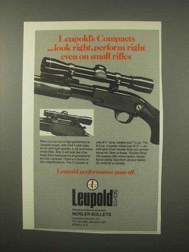 1979 leupold scopes look - leupold, ad