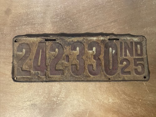 1925 indiana license plate - plate, #