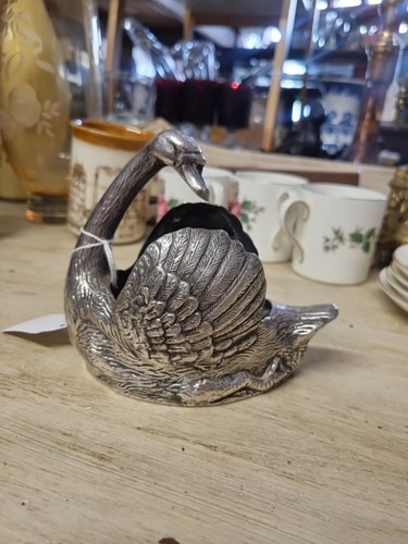Silver plated swan - silver,