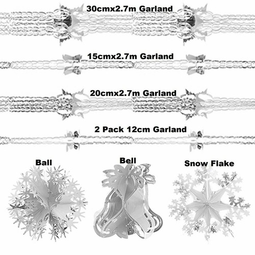 White silver xmas hanging - xmas,