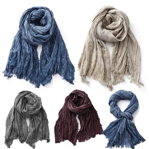 Breathable cotton linen scarf - cotton,