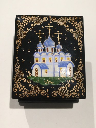 Vintage black gold lacquer - black, &