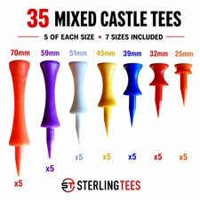 35 Castle Golf Tees Mixed