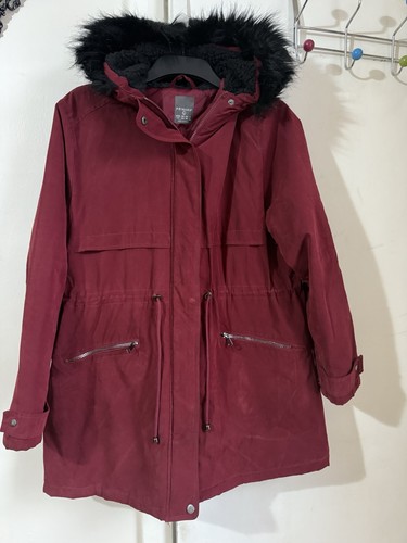 Primark burgundy parka with - primark,
