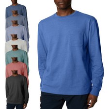 M&S Mens T Shirt Long Sleeve Oversized Fit Pure Soft Cotton Crew Neck Winter Tee