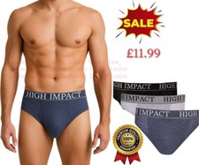 3,6 Pairs Mens Ribbed Cotton Brief Underwear Slips Multipack Soft Supportive Fit