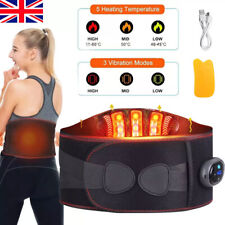 Electric Heating Vibration Waist Massager Back Waist Belt Pain Relief Therapy UK