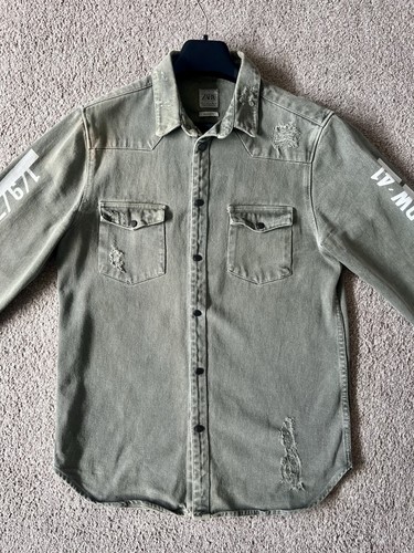 Zara olive green denim - zara,
